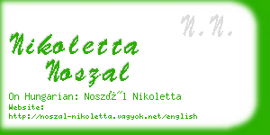 nikoletta noszal business card